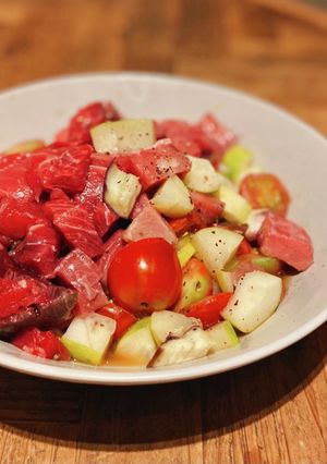 塩麹マグロのカルパッチョ-レシピのメイン写真