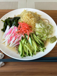 夏はつめたい麺を!!:冷やしたぬき蕎麦-レシピのメイン写真