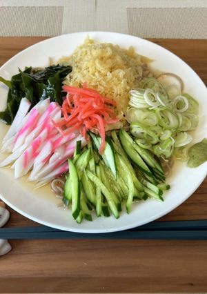 夏はつめたい麺を！！：冷やしたぬき蕎麦-レシピのメイン写真