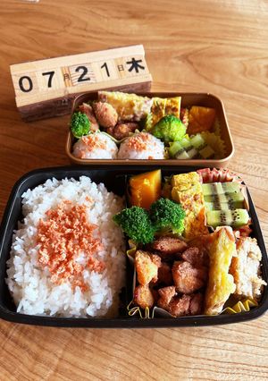 2022.7/21 中学生小学生男子弁当-レシピのメイン写真