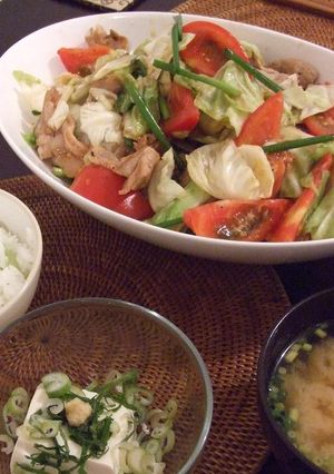 ☆薄切り肉deサラダ仕立ての生姜焼き☆-レシピのメイン写真