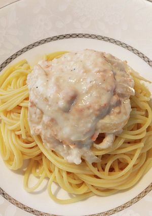つめたい麺　鮭フレークのクリームパスタ-レシピのメイン写真