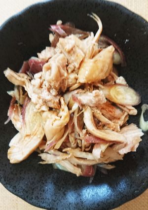 鶏肉とみょうがのわさび醤油和え-レシピのメイン写真