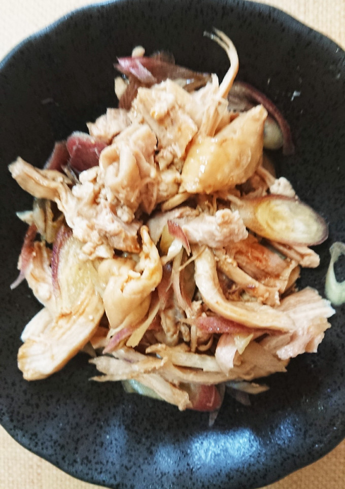 鶏肉とみょうがのわさび醤油和え-レシピのメイン写真