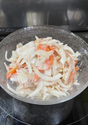辛くない！玉ねぎで簡単ツナマヨサラダ！-レシピのメイン写真