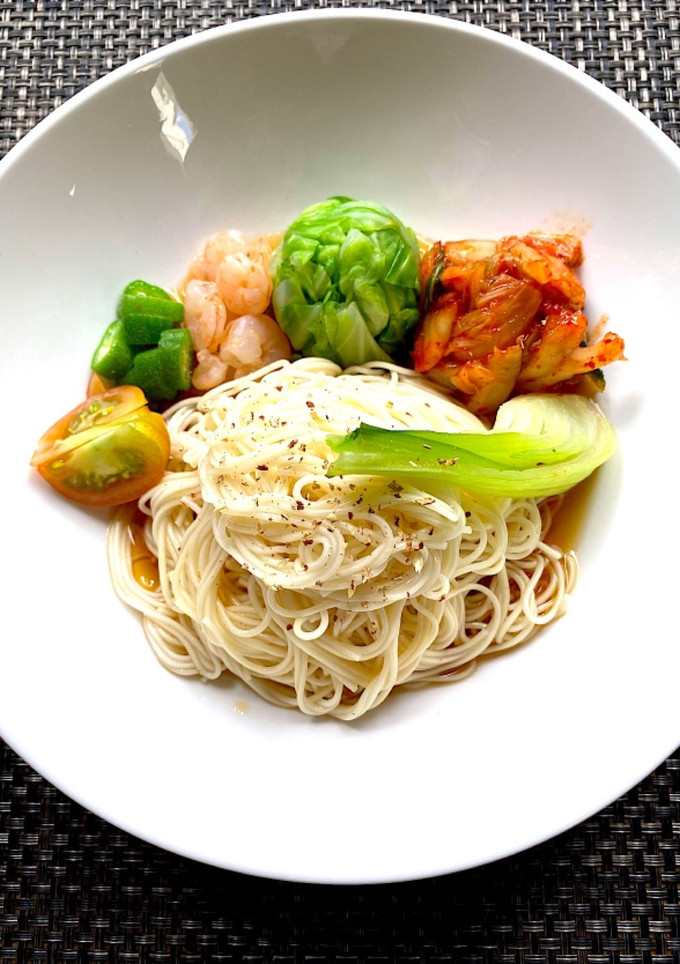 つめたい麺　暑さ乗り切る混ぜそうめん-レシピのメイン写真