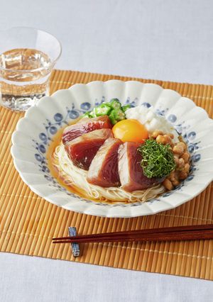 カツオのねばねばばくだん素麺-レシピのメイン写真