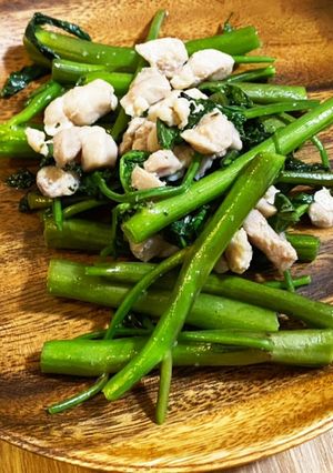 鶏肉と空芯菜のナンプラー炒め-レシピのメイン写真