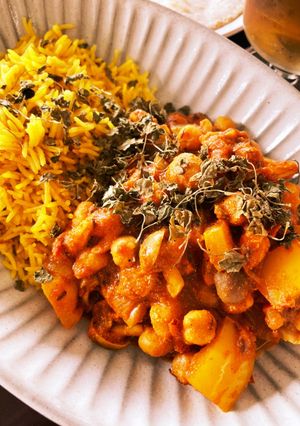 ★野菜だけ★パプリカしめじひよこ豆カレー-レシピのメイン写真