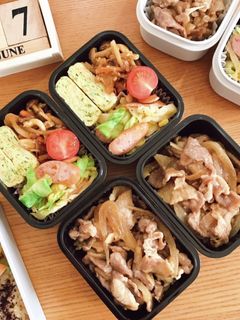 豚こま生姜焼き弁当 22/6.17-レシピのメイン写真