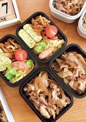 豚こま生姜焼き弁当 22/6.17-レシピのメイン写真