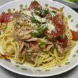 トマトとツナの冷製パスタ