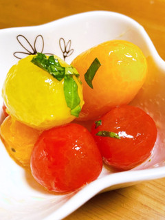ミニトマトのバジル風味マリネ-レシピのメイン写真