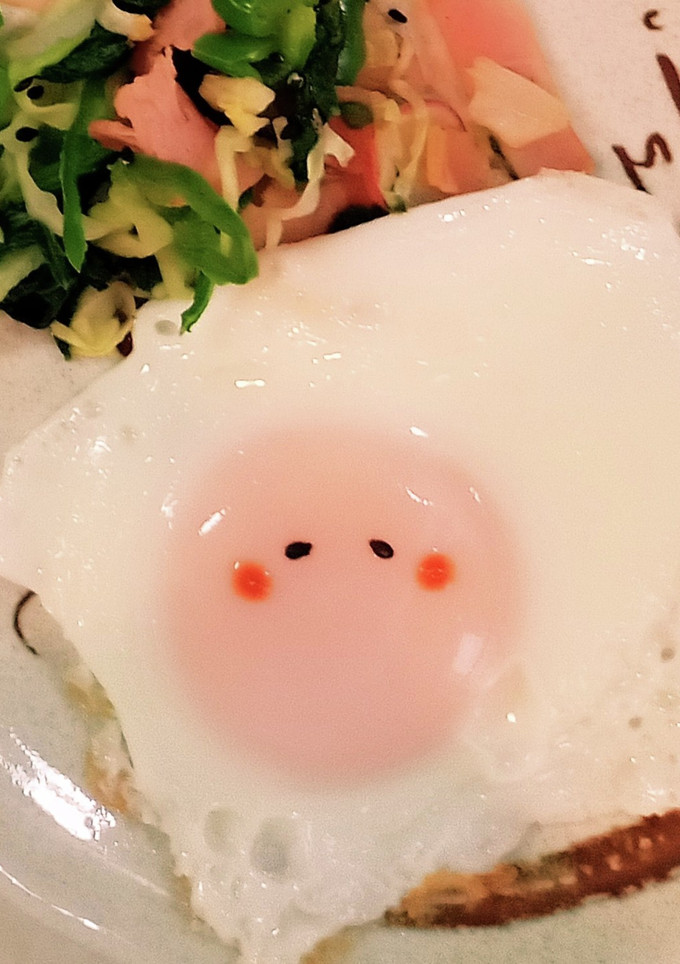 いつもの目玉焼きを可愛く♡一瞬アレンジ❣-レシピのメイン写真