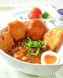 レッドペパーでちょい辛カレーチキンカツ丼