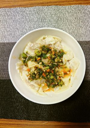 ヨウサマの減塩ワンタンのラー油和え-レシピのメイン写真