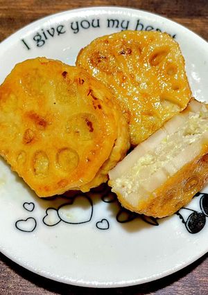 つなぎはオートミール！蓮根の挟み焼き！-レシピのメイン写真