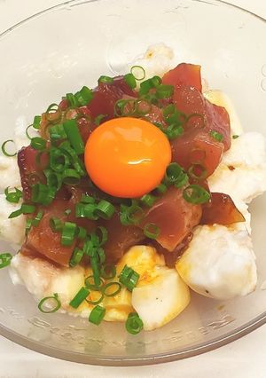 マグロの中華風ゴロゴロ山掛け…(笑)-レシピのメイン写真