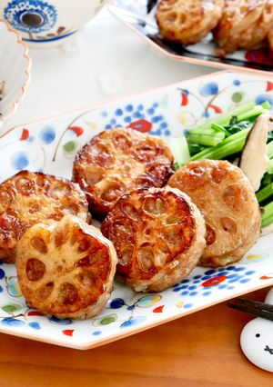 蓮根のはさみ焼き【甘辛でごはんが進む】-レシピのメイン写真