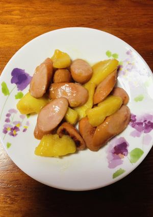 りんごとウインナーの炒め物-レシピのメイン写真