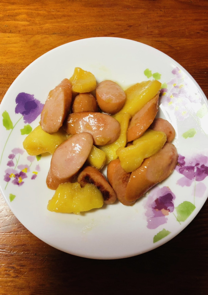 りんごとウインナーの炒め物-レシピのメイン写真