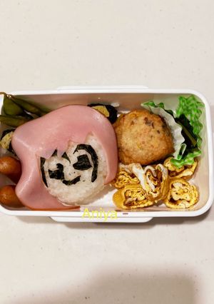 8さい　はじめての自作キャラ弁-レシピのメイン写真