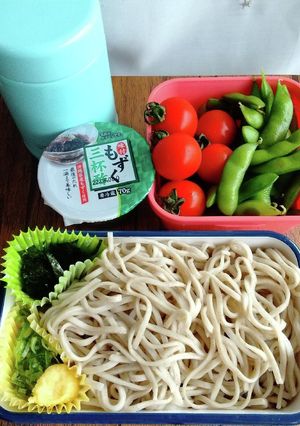 手抜き＆時短の自分弁当☆ざる蕎麦弁当♪-レシピのメイン写真