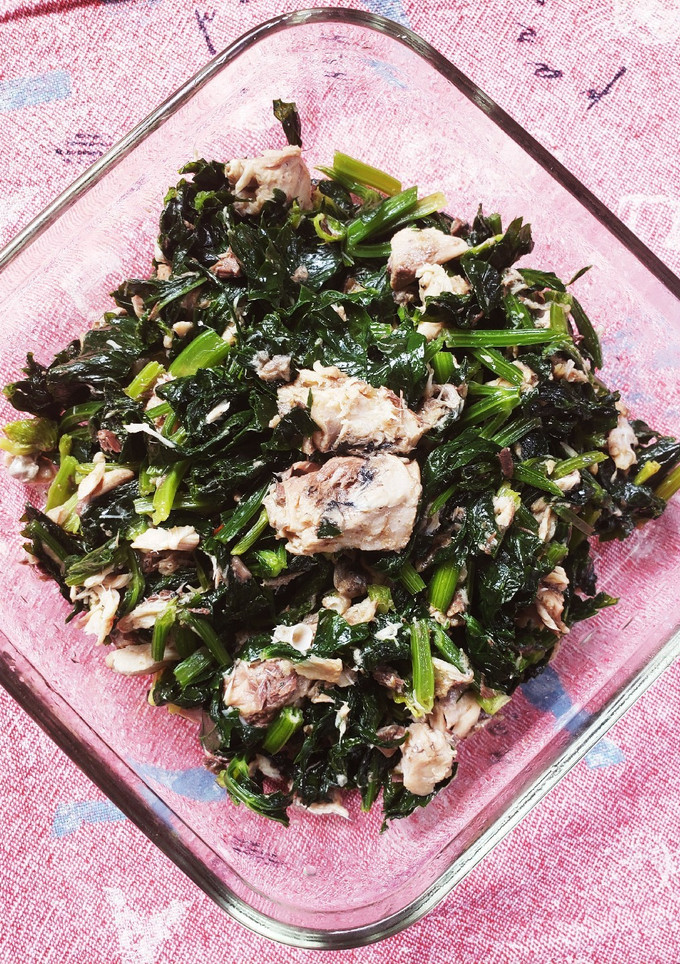 セロリの葉とサバ缶の炒めもの-レシピのメイン写真