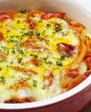 セミドライトマトのパスタグラタン