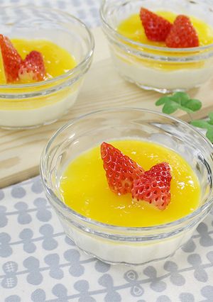 ［糖質制限］杏仁豆腐のマンゴーソースがけ-レシピのメイン写真