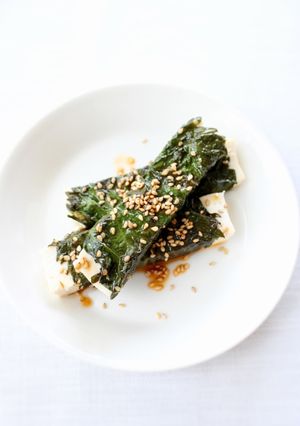 大葉の醤油浸しで【豆腐のごま大葉巻き】-レシピのメイン写真