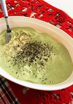 冷たい麺・冷んやりアボカドスープうどん-レシピのメイン写真