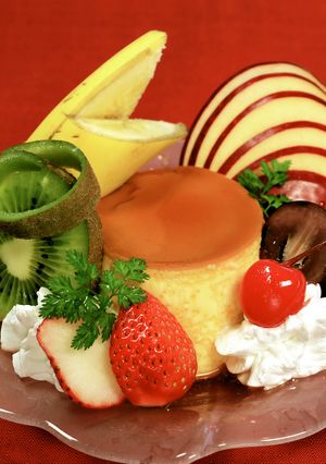 蒸しプリンのアラモード♡-レシピのメイン写真