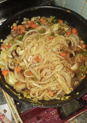 肉なしで対給料前対策しいたけと野菜の混麺-レシピのメイン写真