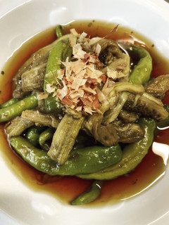 焼き茄子と大甘長とうがらしのお浸し-レシピのメイン写真