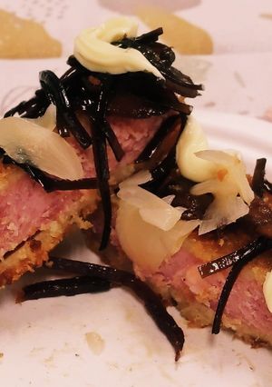ハムカツ マヨﾁｮﾝす&昆布煮&紅生姜具-レシピのメイン写真