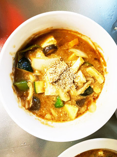レンジ肉無豆腐簡単冷製坦々麺味野菜炒め-レシピのメイン写真