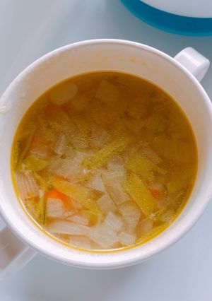 106.にんじんと玉ねぎの洋風スープ-レシピのメイン写真