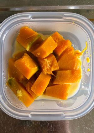 オ74.かぼちゃのミルク煮-レシピのメイン写真