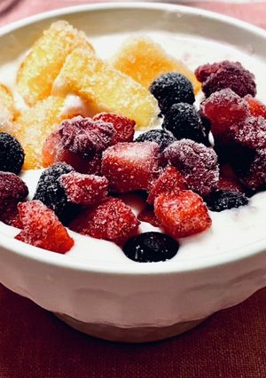 自家製ヨーグルトアレンジ♪フローズン風-レシピのメイン写真