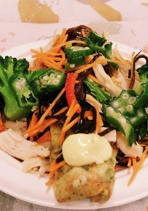 竹輪の磯辺揚サラチキ&昆布煮ブロッコリン-レシピのメイン写真