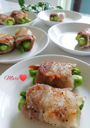ビールで乾杯✧アスパラの豚バラ巻き-レシピのメイン写真