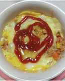 オートミールでチーズ入りオムライス