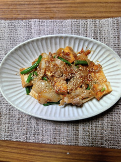 ヨウサマの減塩厚揚げと豚肉の辛味噌炒め-レシピのメイン写真