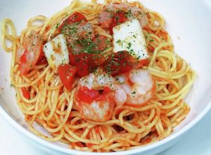冷たい麺 シーフードの冷製パスタ-レシピのメイン写真