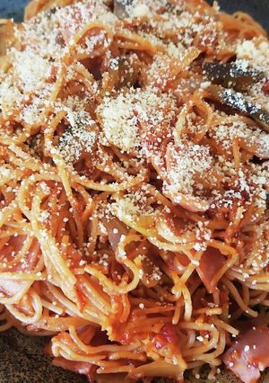 なすとベーコンのトマトソースパスタ-レシピのメイン写真