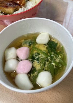 はんぺんとほうれん草と卵のお吸い物-レシピのメイン写真