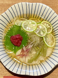 蓴菜すだち冷やしうどん★冷たい麺-レシピのメイン写真