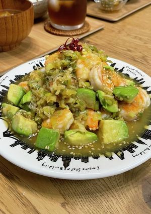 海老とアボカドの香味酢ダレ和え-レシピのメイン写真