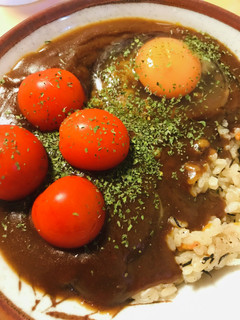 レトルト&炊き込みご飯活用●カレー丼-レシピのメイン写真